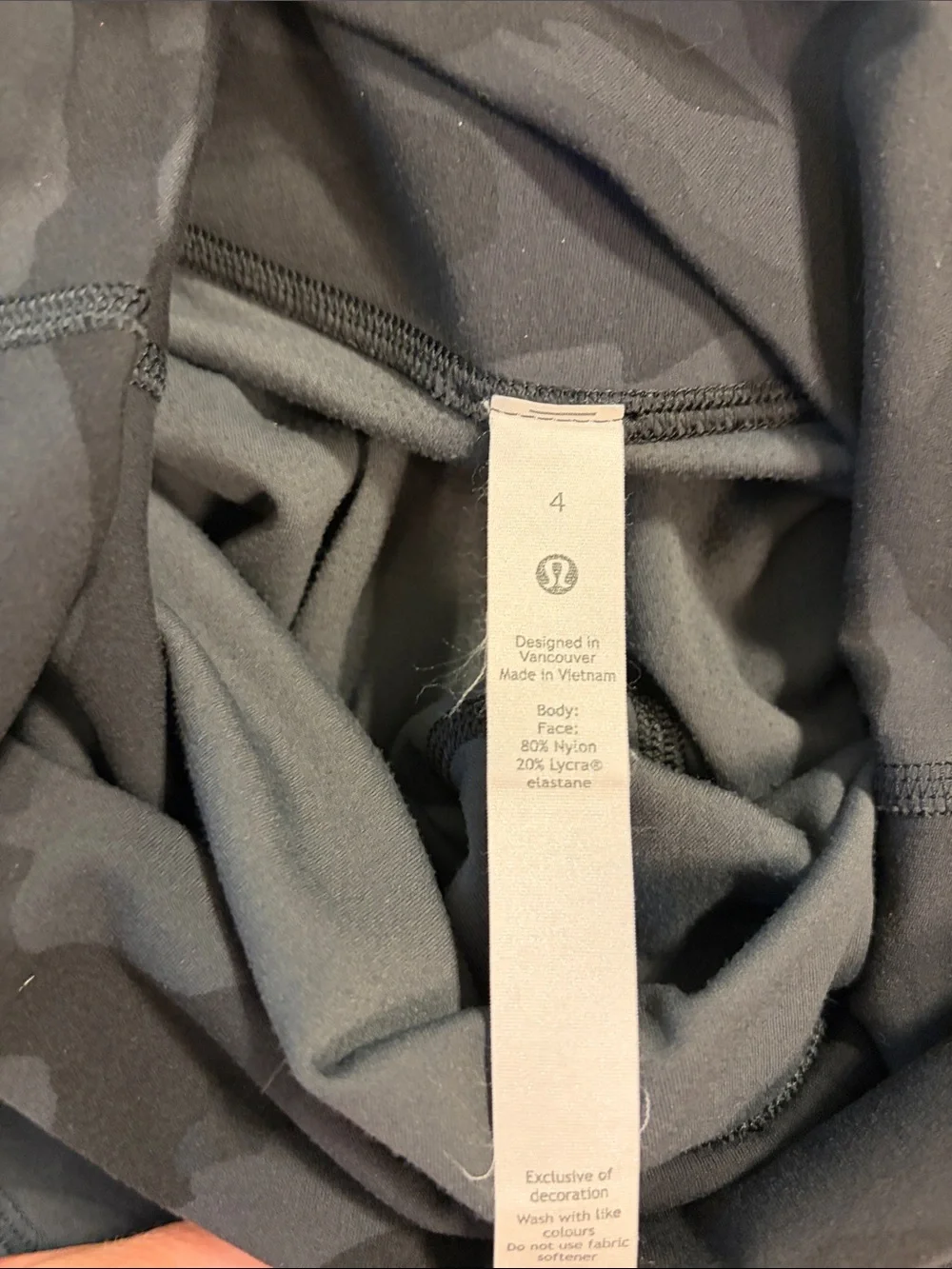 lululemon athletica High-Rise Black Camo Bike Shorts